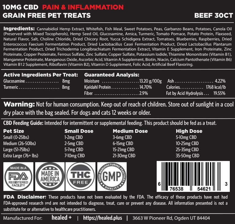 Pain & Inflammation Beef Pet Treats